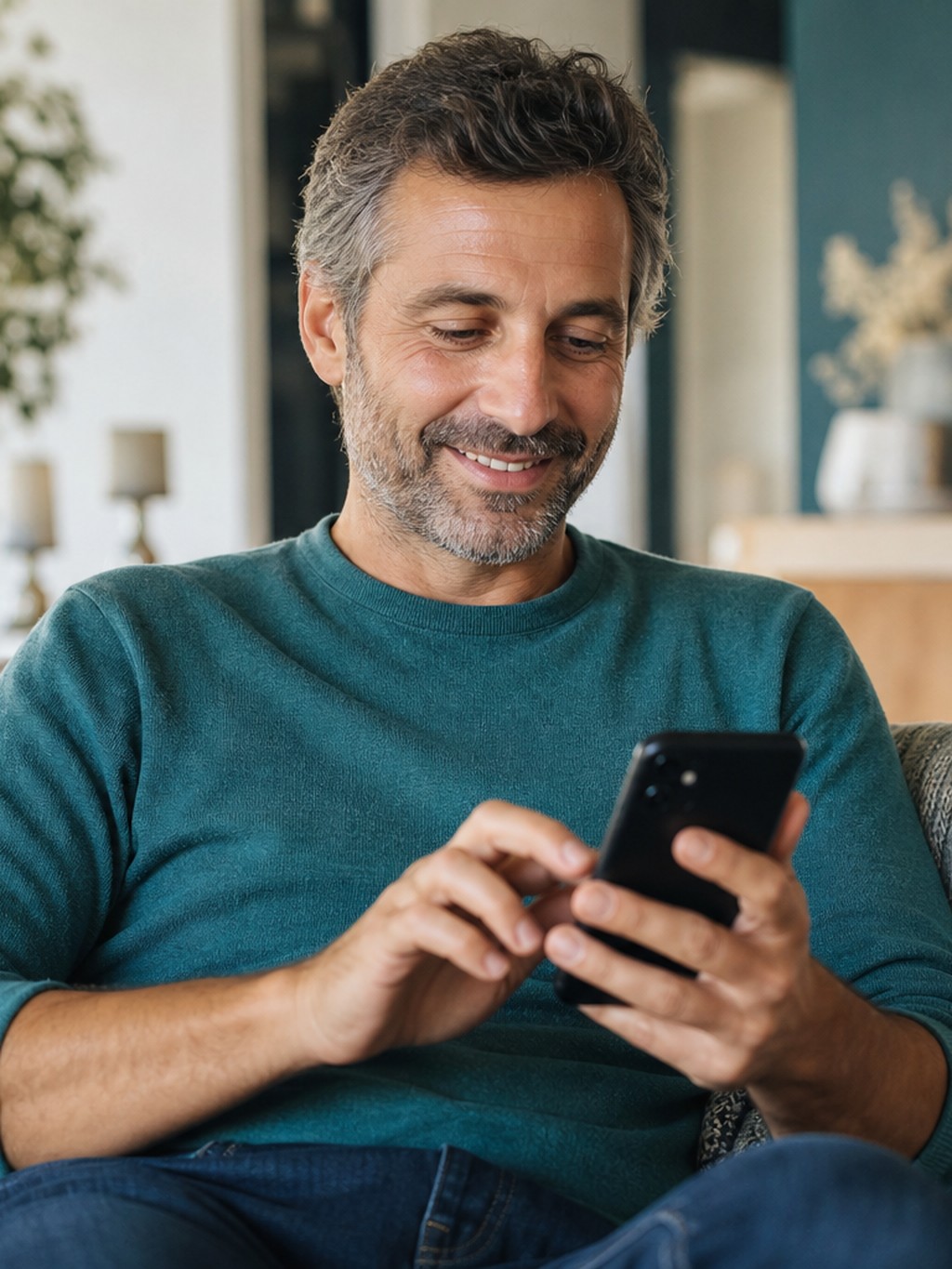 Il signe et règle depuis son téléphone